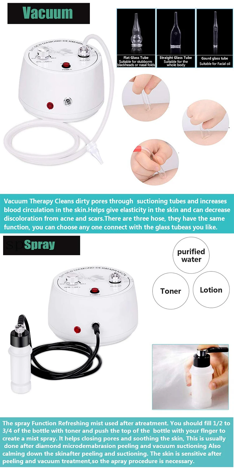 3 in 1 Water Spray Exfoliation Beauty Machine Diamond Microdermabrasion Dermabrasion Machine Wrinkle Removal Facial Peeling SPA