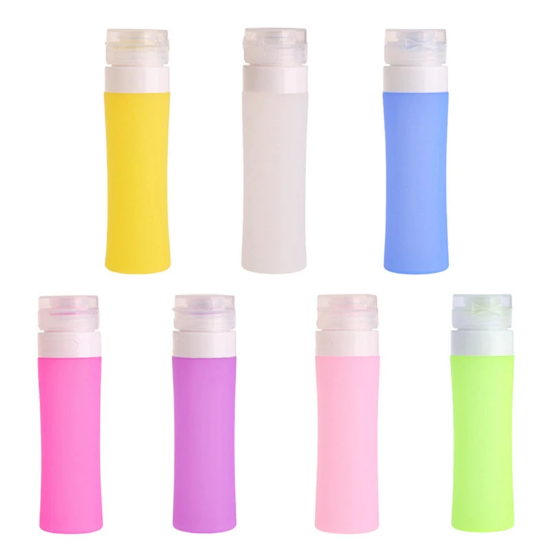 

1pc 38ml 60ml 80ml Empty Silicone Travel Packing Press Bottle For Lotion Shampoo Bath Container Portable Bottle