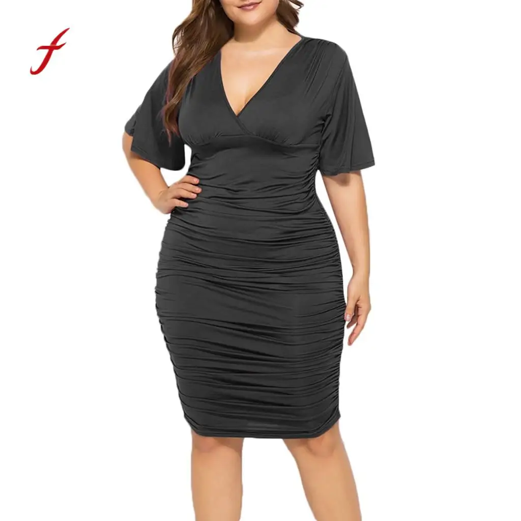 Buy Sexy V neck Slim Backless Bodycon Party Dress