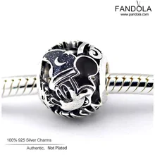 Стерлинговое Серебро 925 пробы волшебник Fantasia 75-й юбилейный Шарм бусины для изготовления ювелирных изделий подходит для оригинальной Европы Подвески Браслет