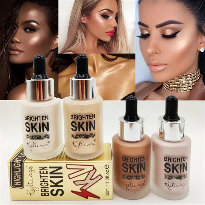 

Illuminator Makeup Highlighter Cream for Face and Body Shimmer Make Up Liquid Brighten Professional Glow Kit Cosmetic