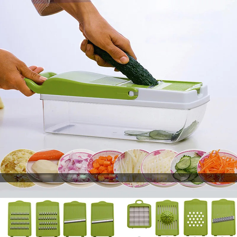 

Mandoline Vegetable Slicer Grater Cutter Plate Type Onion Grid Juicer Potato Professional 9 in 1 Kitchen Tool Dropshipping