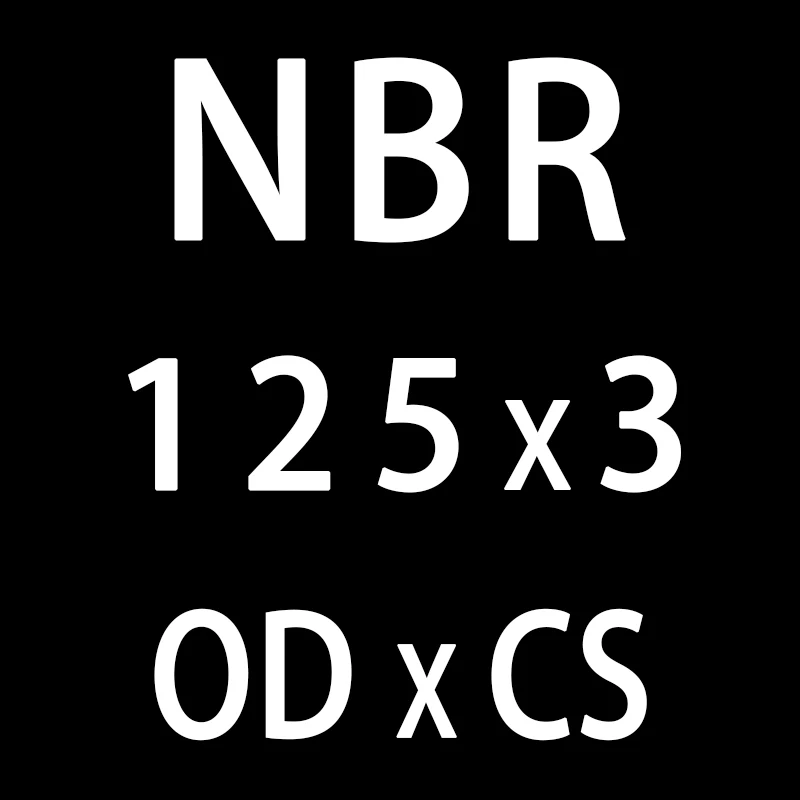 Резиновое кольцо черный NBR уплотнения-хомут с круглым воротником для мальчиков и девочек CS3mm OD105/110/120/125/130/140/150/160/190*3 мм уплотнительное кольцо уплотнения Нитриловый прокладки масляное кольцо шайба - Цвет: OD125mm