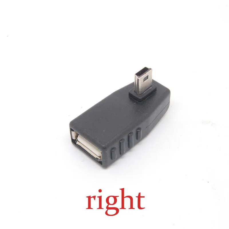 

90 Degree right angle USB Type A Female to Mini B 5 Pin Male Converter Adaptor new