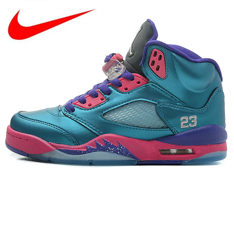 Оригинальный Nike Air Jordan 5 Ретро GS женские баскетбольные кеды открытый