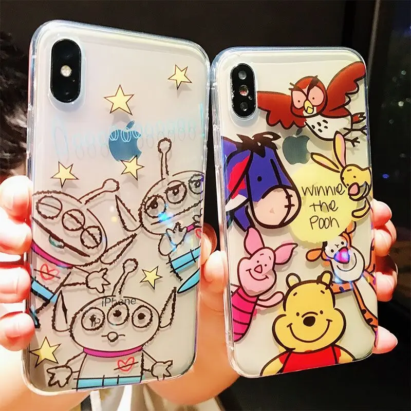 For iPhone X Cute princess minnie airabg phone Cases iphone 7 7plus 6 6s 6Splus 8 8Plus Cartoon stitch pooh soft back cover |