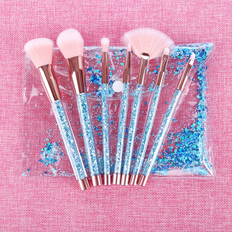 

make up brushes foundation brush powder brush man-made fiber tool eye shadow eyeliner lip colorful sequin animal