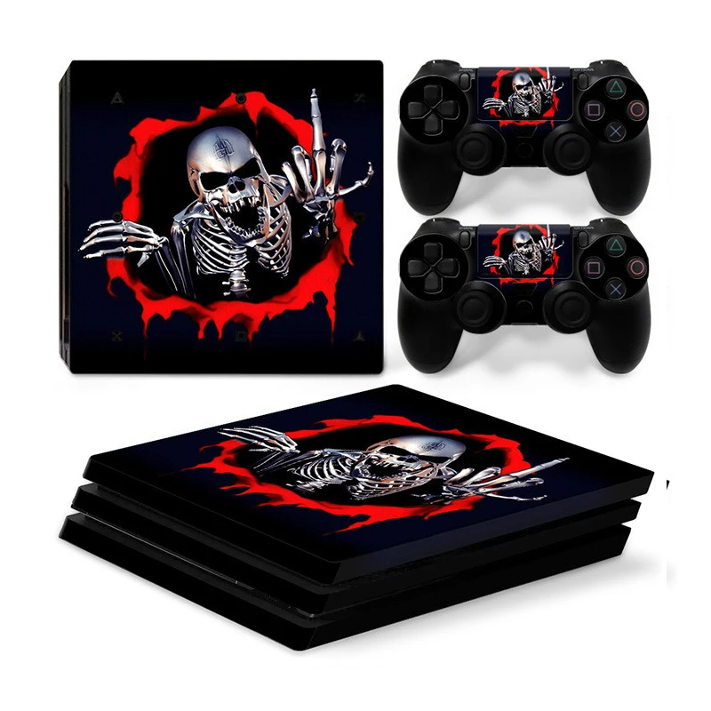 Adesivo viny decalque de crânio, para console