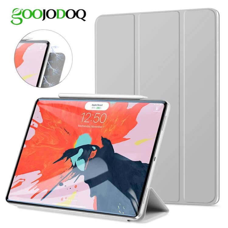 GOOJODOQ для iPad Pro 11 чехол Pro 12,9 Магнитный чехол Funda Поддержка беспроводной зарядки для Apple Pencil из искусственной кожи умный чехол