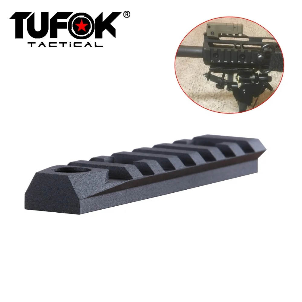 Рельсовая секция TuFok M-lok Picatinny 7 отделений Тактический адаптер Mlok Rail AR 15 с быстрым