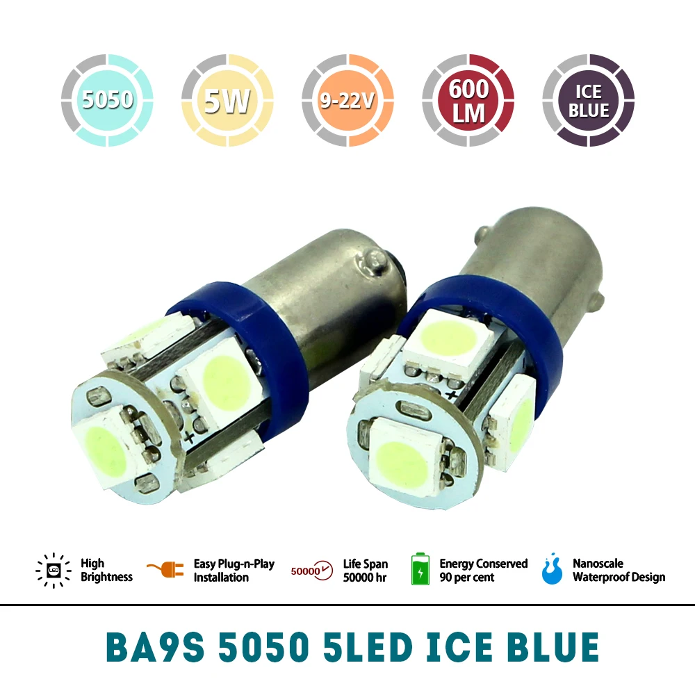Светодиодсветодиодный лампа Canbus T10 5050 SMD 5 LED 1 2 Вт 12 В 24 автомобильный RGB внутренний