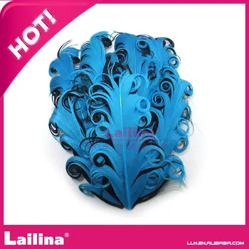 

mix color curly feather pad for headband