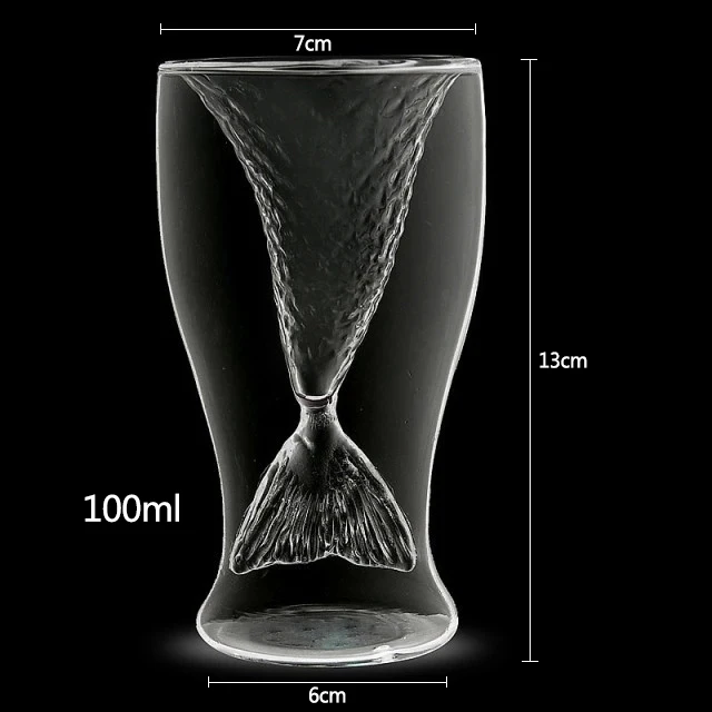 1 шт. бокал для вина русалка 100 мл|vodka shot glass|wine glassshot glass |