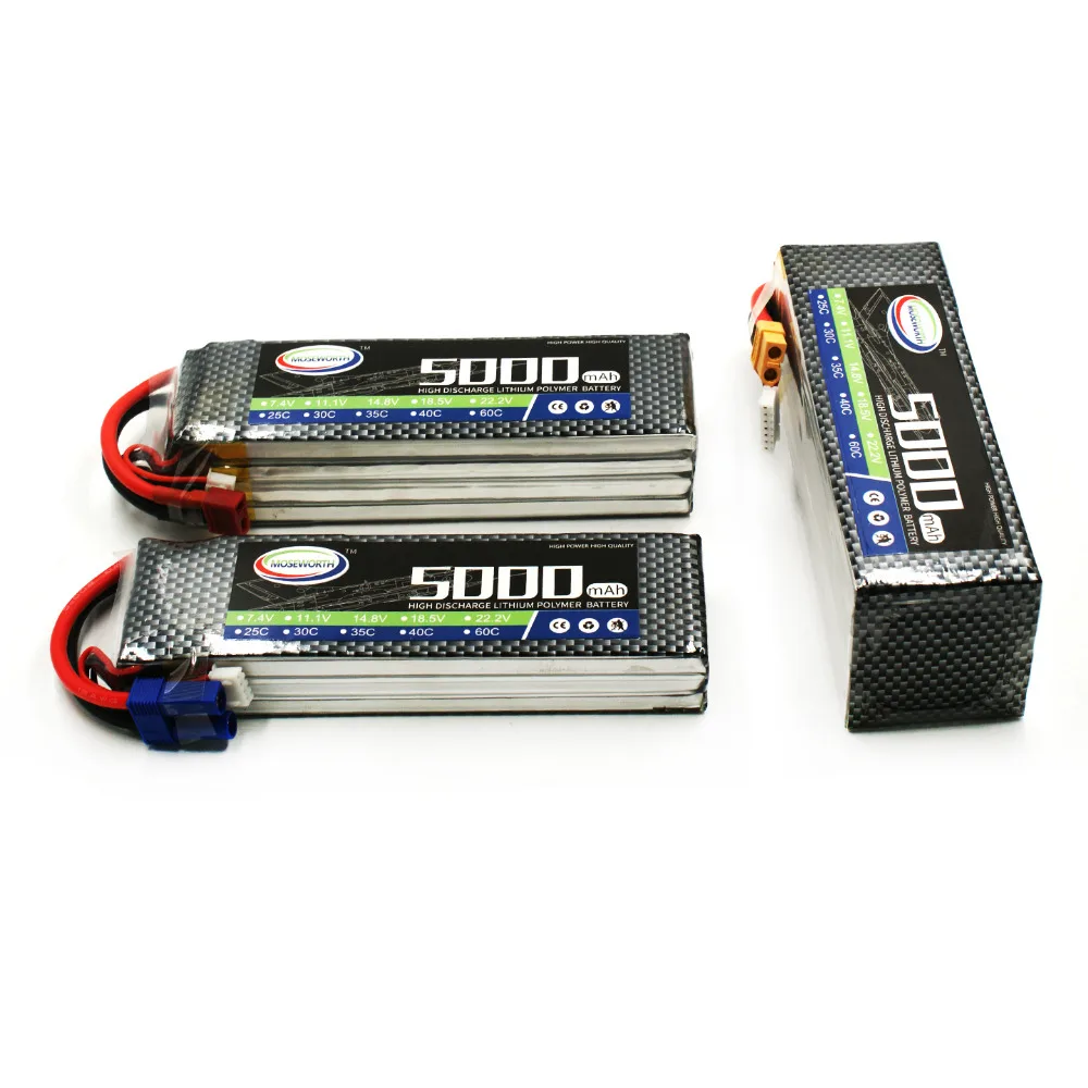 6S RC LiPo батарея 6S 22,2 v 5000mAh 25C Литий-полимерные батареи 22,2 V для радиоуправляемого дрона самолета автомобиля дрона лодки LiPo 6S 5Ah