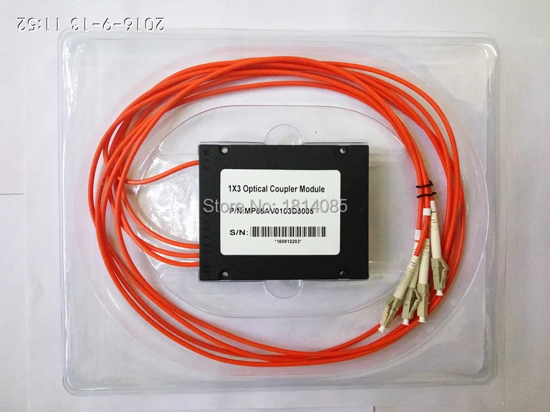 850nm 50/125 MM 50/50 Coupling Ratio LC/UPC 1x3 FBT Coupler 1*3 FBT