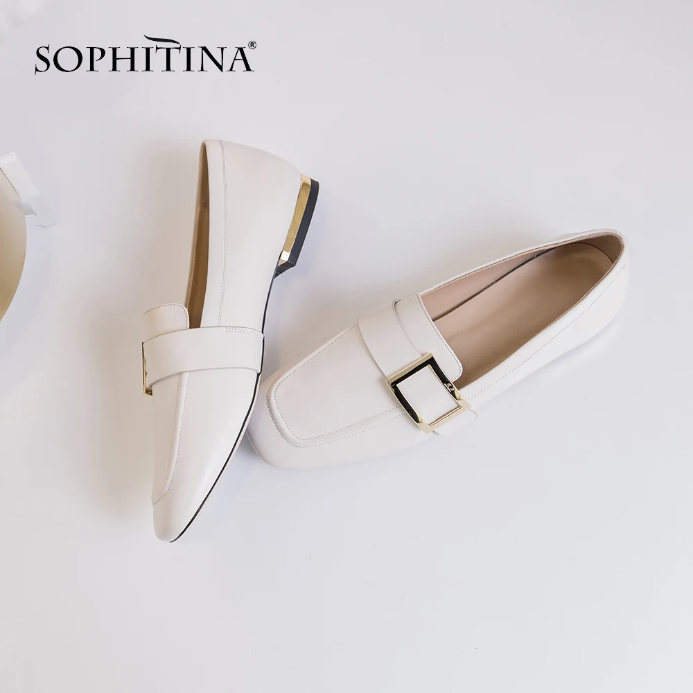 SOPHITINA/Новинки 2019г.Повседневные лоферы для женщин. Женская обувь из натуральной