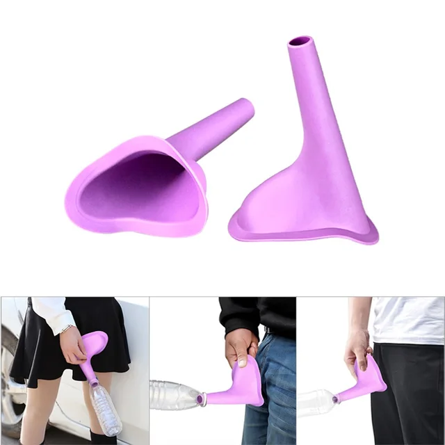 Portable Silicone Female Urinal Toilet Device Funnel Urine Camping
