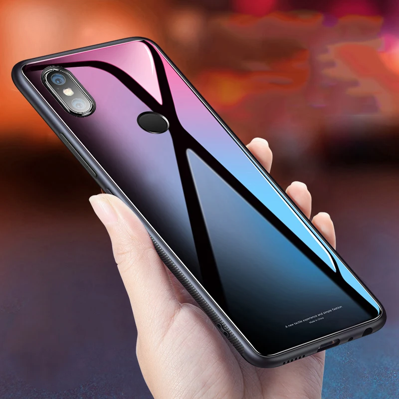 chyi case for xiaomi redmi note 7 5 6 pro Luxury Tempered Glass back cover Silicone Frame protective coque |