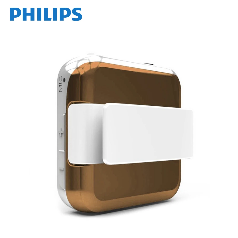 Оригинальный MP3 плеер Philips 8 ГБ музыкальный с FM радио спортивный зажим портативный