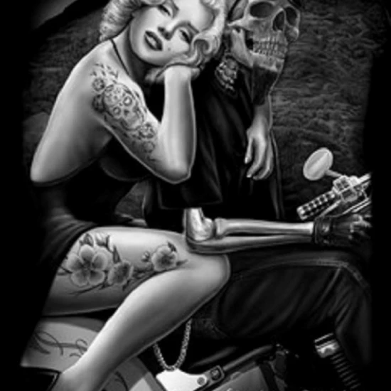 Marilyn Monroe Hollywood Tattoo Laminated Poster (24 X 36)