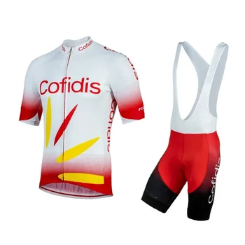 

Europe tour pro team 2019 cofidis cycling jersey set Bicycle maillot breathable MTB quick dry bike Ropa ciclismo 9D gel pad