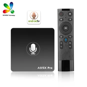 

10PCS NEW A95X Pro Android 7.1 Smart TV Box Quad Core 2GB RAM 16GB ROM 2.4G Wifi Androidtv Google OS Voice Control Media Player