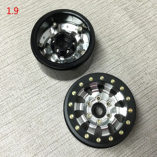 Best Price 2PCS/Lot 1.9inch Metal Wheel Hub Beadlock Wheel Rim Upgraded Parts for 1/10 RC Crawler Cars for D90 CC01 SCX10 RC Cars Parts