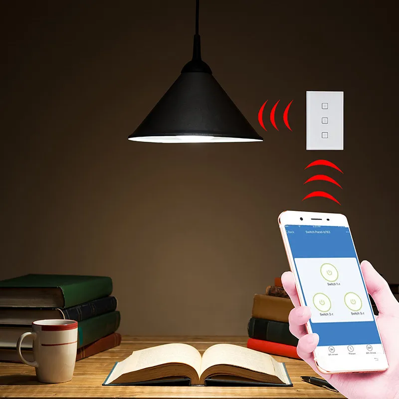 Умный WiFi светодиодный выключатель диммер светильник 220 В 400 Вт alexa стандарт