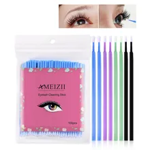 Прочные Микро одноразовые Накладные ресницы макияж кисти индивидуальные Аппликаторы тушь для ресниц инструменты удаления тампоны PD