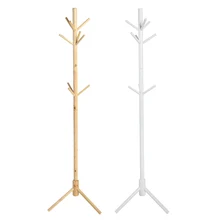Ship From US 176cm 577ft Wooden 9 Hooks Tree Style Coat Hat Rack Bag Clothes Garment Hanger Stand Home Decor