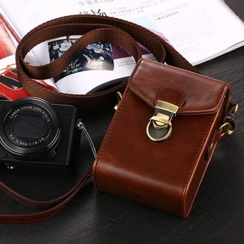 

High Quality PU Camera Bag Leather Case For Sony DSC-RX100 RX100 II III RX100 IV M4 M5 HX90V HX90 HX80 HX60 HX50 WX500 W800 W830