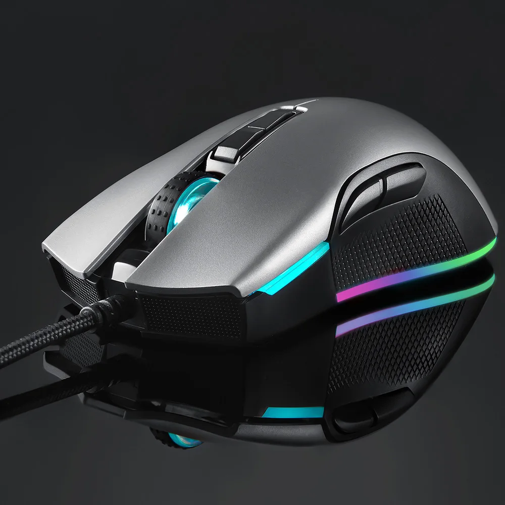 Motospeed V70 PMW3360 12000 DPI 7 кнопок USB Проводная игровая мышь PUBG RGB светодиодная оптическая