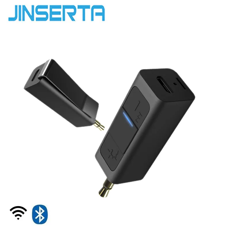 

JINSERTA 2018 Bluetooth Receiver 4.2 AUX 3.5mm Audio Receptor Wireless Adapter Converter for Headphone Stereo System Car