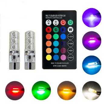 

2 Pcs W5W T10 Led RGB Canbus Signal Light Decorative Atmosphere Bulb For VW Polo Passat B6 B7 CC Golf 4 5 6 7 GTI MK4 MK5 MK6