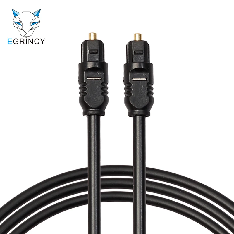 EGRINCY Digital Optical Audio Cable Toslink Gold Plated SPDIF MD DVD