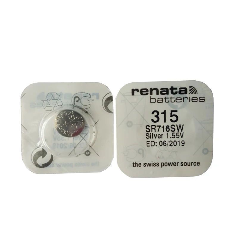 RENATA 2 шт оксид серебра часы батарея 315 SR716SW 716 1,55 V 315 renata батареи