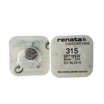 

RENATA 2pcs Silver Oxide Watch Battery 315 SR716SW 716 1.55V 315 renata Batteries
