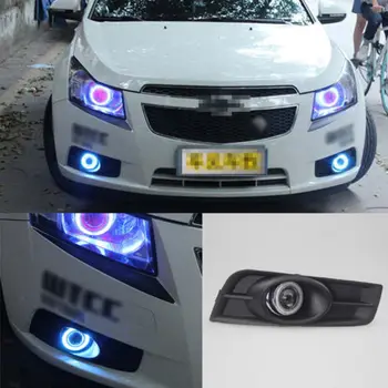 

Brand New High Quality Superb LED COB Angel Eyes+HID Lamp Projector Lens Foglights For Chevrolet Cruze