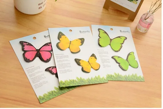 Прекрасный Vivid Butterfly заметки, красивая бабочка Sticky блокноты для записи, заметок, письма, украшения