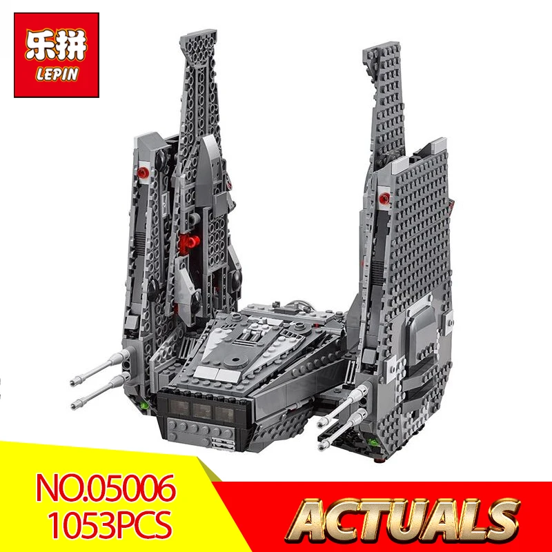 

Lepin 05006 Star Wars Force Awakens Kylo Ren Command Shuttle Model Building Kits Blocks Bricks LegoINGlys 75104 Toys Gifts