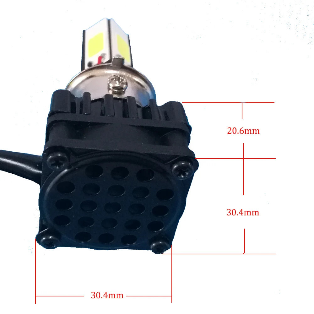 5 шт. moto rcycle светодиодный H4 Hi/короче спереди и длиннее сзади) лампа H6 BA20D 4-сторонними moto передний свет M5 мини фара 3000LM 24 W 6000 K вентилятор для