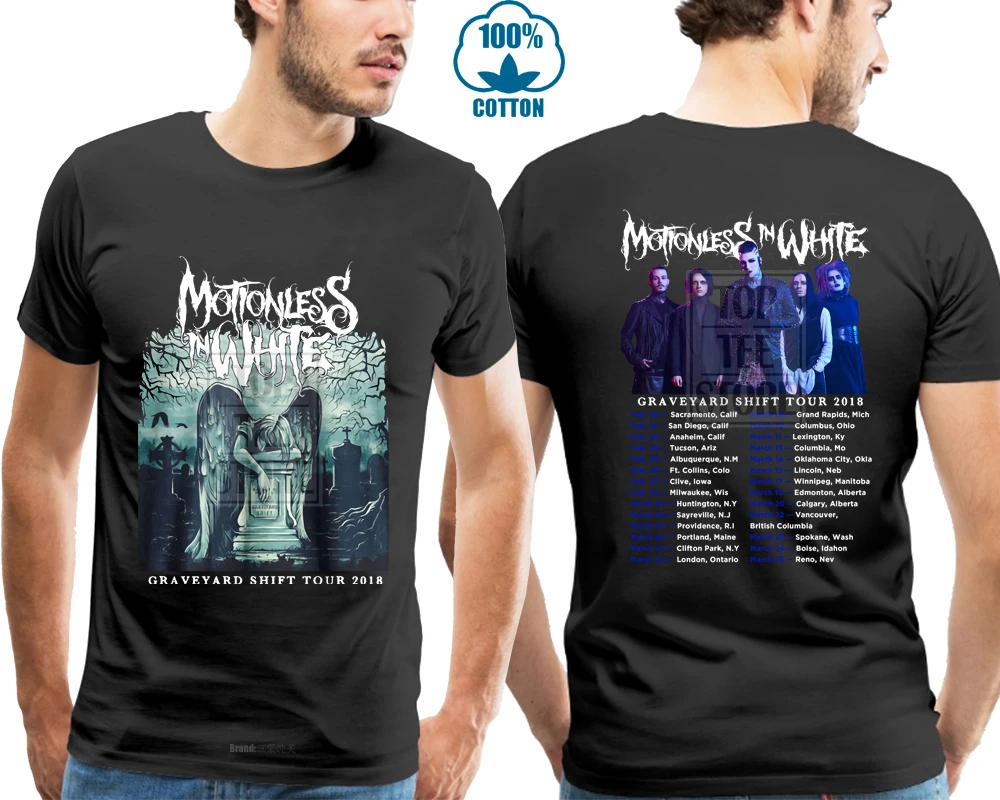 Черная футболка для мужчин без движения с белым козырьком Shift Tour 2018 | Мужская