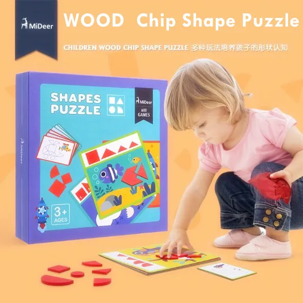 2017 new mideer children's early childhood geometry jigsaw puzzle toys shapes puzzles LL148