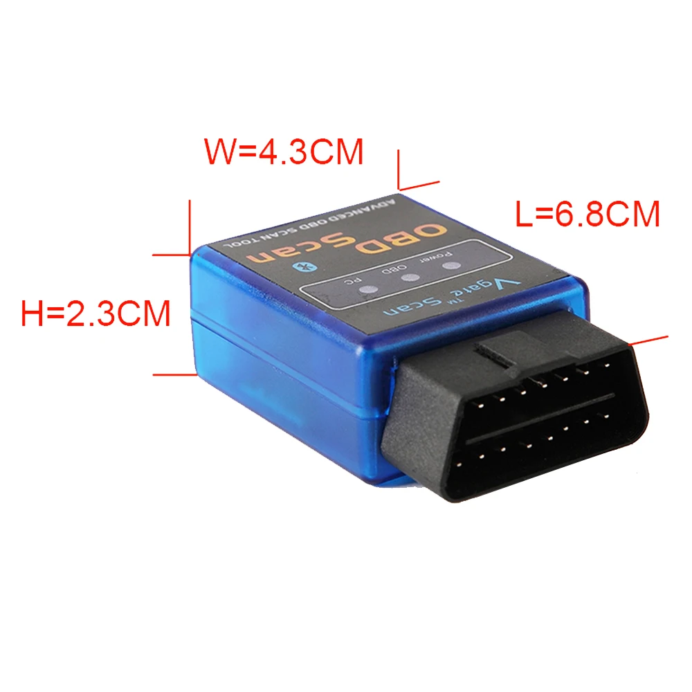 Viecar USB Bluetooth wifi ELM327 OBD2/OBDII ELM 327 V1.5/V2.1 для Android IOS автоматический диагностический сканер инструмент