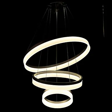 60CM Three Rings Round Acrylic Modern LED Pendant Light Fixtures For Dinning Living Room Handing Lamp Lamparas Colgantes