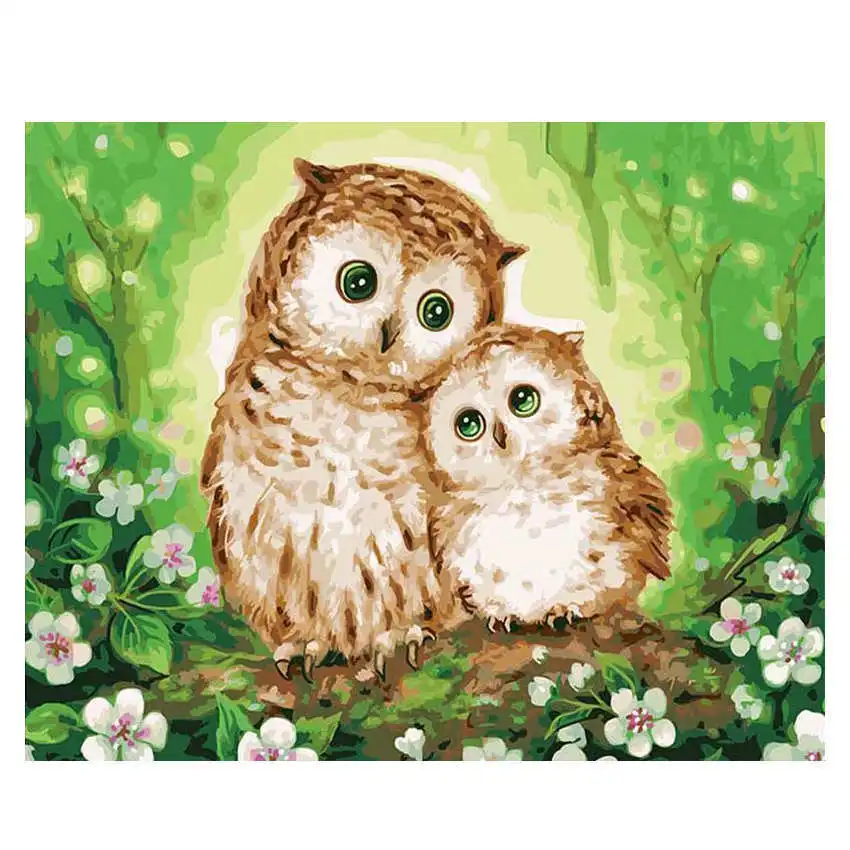 

Diy Oil Painting By Numbers,Diy Canvas Painting,Owl,Animal Painting Coloring By Numbers For Home Decor