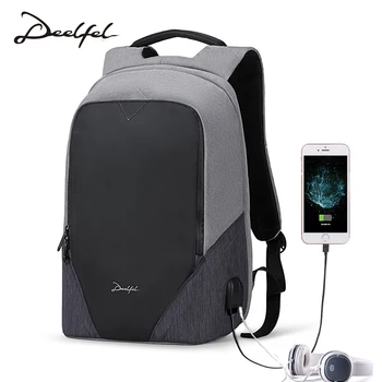 

Fashion Men Backpack For Laptop Bag Large Capacity Travel School bag USB Charging Computer Bags Anti theft Backpack Male Mochila