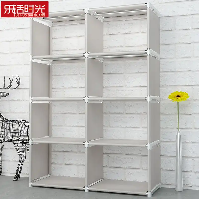 Minimalist Modern Floored Book Shelf Simple Assembled Nonwoven