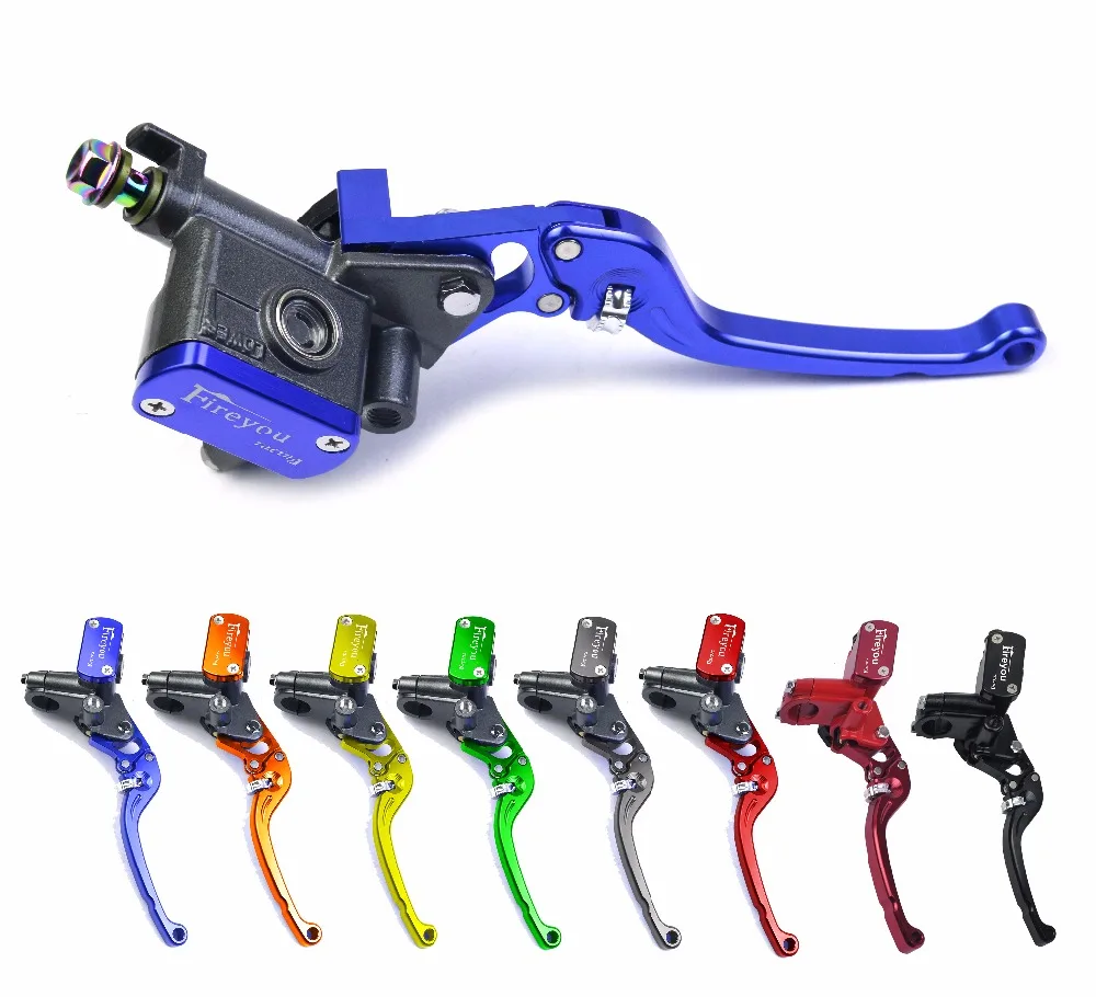 

Главный тормозной цилиндр мотоцикла, рычаг, насос сцепления, гидравлический гоночный уличный велосипед для Yamaha Kawasaki Suzuki, красный передний тормоз