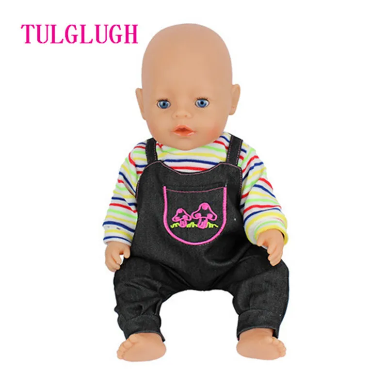 2color-choose-grid-jumpsuit-clothes-for-17-inch-43cm-baby-doll-children-best-gift (1)